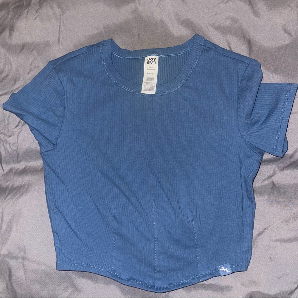 JoyLab Women's Short Sleeve Blue Tee soft, and stretchy size adult small